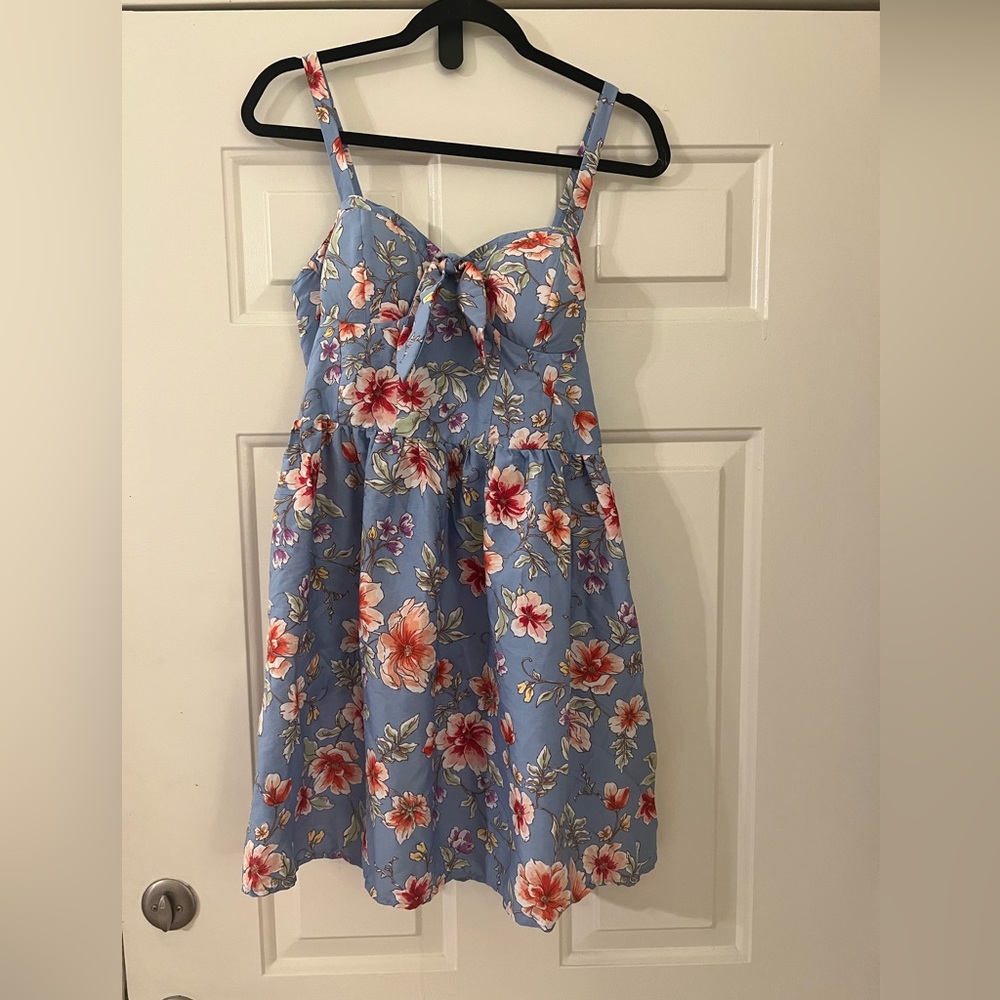 Sleeveless dress, band of gypsies, blue, red and green